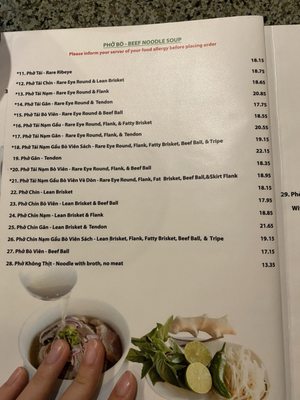 Menu photo 1 Pho Saigon 8 Las Vegas, NV