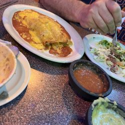 Number 4, two chicken enchiladas with guacamole