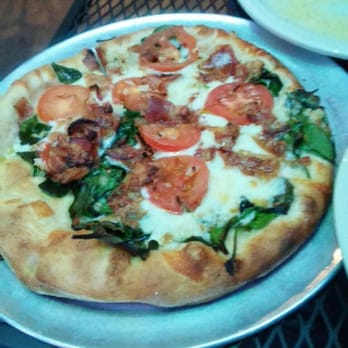 Savage Pizza - Bacon, spinach, and tomato pizza - Pizza Near Me - Atlanta, Georgia Savage Pizza - Bacon, spinach, and tomato pizza - Pizza Near Me - Atlanta, Georgia