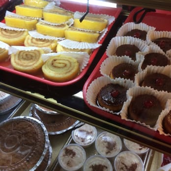 La Gran Via Bakery - Some of their sweets. On the top left are brazos gitanos. Good stuff. - Bakeries Near Me - Union City, New Jersey La Gran Via Bakery - Some of their sweets. On the top left are brazos gitanos. Good stuff. - Bakeries Near Me - Union City, New Jersey
