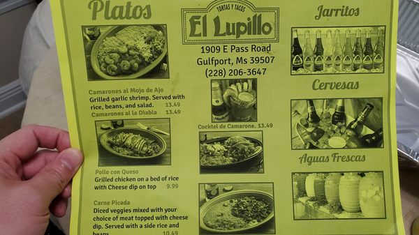 Menu photo 2 El Lupillo Gulfport, MS