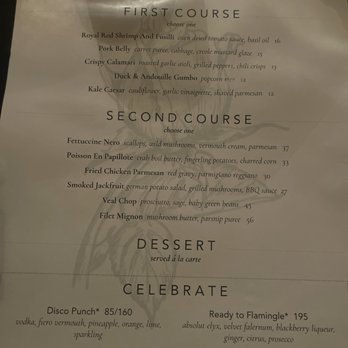 Jack Rose - Select menu for our group of 8. Each person ordered two courses. - Cajun/Creole Near Me - New Orleans, Louisiana