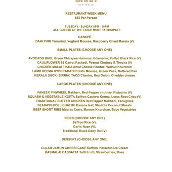 Baar Baar - Dine LA Menu Jan 24 to Feb 7, 2025 - Indian Near Me - Los Angeles, California