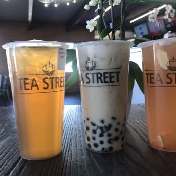 Tea Street - Reg winter melon, tieguanyin milk tea, Hawaiian fruit tea. All were very good! - Tea Rooms Near Me - Denver, Colorado