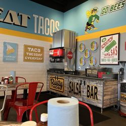 Rusty Taco - Salsa bar and soda area