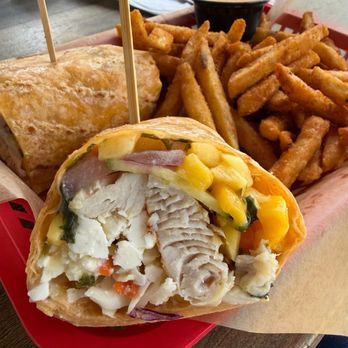 Finn’s Dockside Bar & Grill - Summer Mahi Wrap - Sports Bars Near Me - Apollo Beach, Florida Finn’s Dockside Bar & Grill - Summer Mahi Wrap - Sports Bars Near Me - Apollo Beach, Florida
