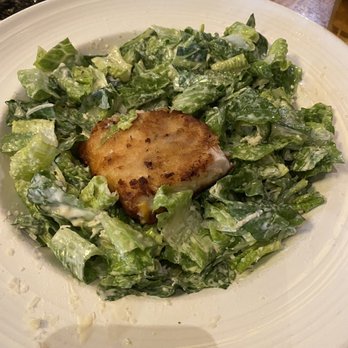 Rock'N Fish - Caesar Salad topped with Macadamia Crusted Mahi-mahi - Seafood Near Me - Manhattan Beach, California Rock'N Fish - Caesar Salad topped with Macadamia Crusted Mahi-mahi - Seafood Near Me - Manhattan Beach, California