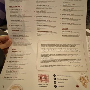 China Moon - Menu - Chinese Near Me - Laguna Niguel, California