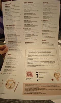 Menu photo 2 China Moon Laguna Niguel, CA