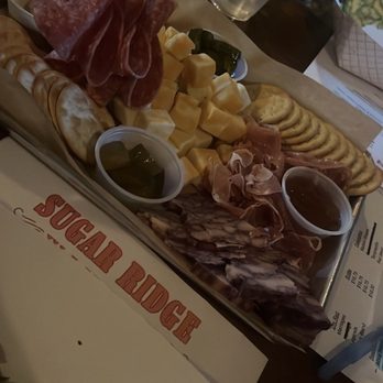 Sugar Ridge Winery - 3 Meats and 3 Cheeses Hot Pepper Jelly. Mustard. Crackers - Wine Tours Near Me - Ennis, Texas Sugar Ridge Winery - 3 Meats and 3 Cheeses Hot Pepper Jelly. Mustard. Crackers - Wine Tours Near Me - Ennis, Texas