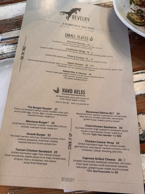 Menu photo 8 Revelry Bozeman, MT