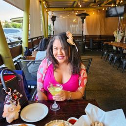 Me enjoying the Apple of my Eye martini.