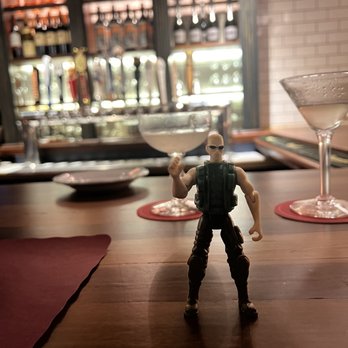 Burke’s Tavern - Sgt. Buyé enjoying a cocktail.... Cause why not! - New American Near Me - Newark, New Jersey
