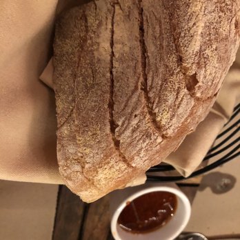 Cacio E Pepe - The starter- bread with a tomato based dip - Italian Near Me - New York, New York Cacio E Pepe - The starter- bread with a tomato based dip - Italian Near Me - New York, New York