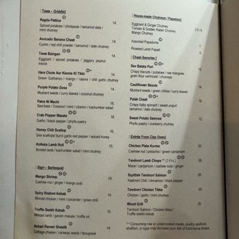 Rasika - Menu - Indian Near Me - Washington, DC, District of Columbia