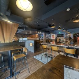 Inside has a very comfortable, rustic bar like appearance. Inside has a very comfortable, rustic bar like appearance.