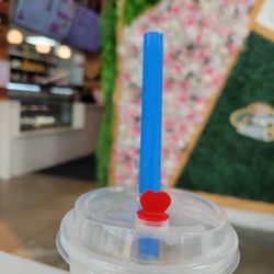 The Sweet Spot - Lychee smoothie with strawberry popping boba