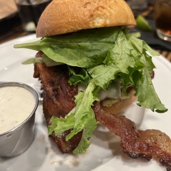 Primeburger - Club Burger with gluten free bun and side of ranch. - Burgers Near Me - Las Vegas, Nevada Primeburger - Club Burger with gluten free bun and side of ranch. - Burgers Near Me - Las Vegas, Nevada