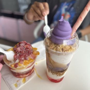 Kawaii Ice Wave - UBE HALO HALO, Strawberry Mango - Shaved Ice Near Me - Mililani, Hawaii