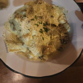 Sebastiano's Italiano - Ravioli with creamy pesto sauce with mushrooms. - Italian Near Me - Toledo, Ohio Sebastiano's Italiano - Ravioli with creamy pesto sauce with mushrooms. - Italian Near Me - Toledo, Ohio