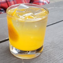 a glass of orange juice