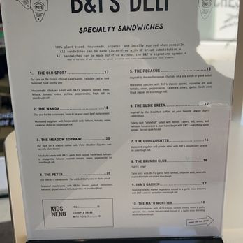 B&T’s Deli - Menu - Vegetarian Near Me - Santa Monica, California B&T’s Deli - Menu - Vegetarian Near Me - Santa Monica, California