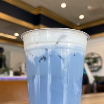 Series A Coffee - Mama Smurf - butterfly pea + white chocolate milk + cold foam. Just for looks but essentially tastes like foamy milk...3.5 out of 5 stars - Coffee & Tea Near Me - Beverly Hills, California Series A Coffee - Mama Smurf - butterfly pea + white chocolate milk + cold foam. Just for looks but essentially tastes like foamy milk...3.5 out of 5 stars - Coffee & Tea Near Me - Beverly Hills, California