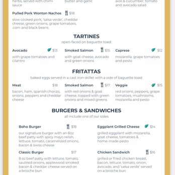 Boho Kitchen - Menu - Breakfast & Brunch Near Me - Boquerón, Puerto Rico