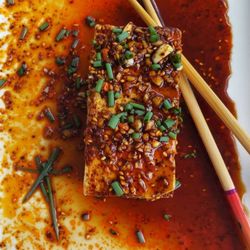 Avocado. - Korean simmered spicy tofu