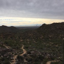 Tortolita Mountain Park - Santa Ritas in the distance and we'll-groomed trail in the foreground