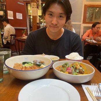 Soothr - Duck Noodles (left) and Vegetable Masaman Trio (right) - Thai Near Me - New York, New York