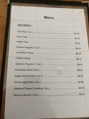 Menu photo 1 The Buoy Bar Morro Bay, CA Menu photo 1 The Buoy Bar Morro Bay, CA