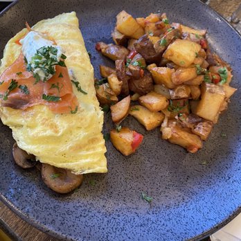 Mojo - Smoked Salmon Omelete (Brunch Sat Sun 11AM - 3PM) - Latin American Near Me - Forest Hills, New York Mojo - Smoked Salmon Omelete (Brunch Sat Sun 11AM - 3PM) - Latin American Near Me - Forest Hills, New York