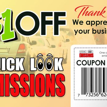 Quick Look Emissions - SHOW THIS ON YOUR MOBILE DEVICE 0R PRINT AND BRING WITH YOU AND GET $1 OFF - Car Inspectors Near Me - Clayton, Georgia Quick Look Emissions - SHOW THIS ON YOUR MOBILE DEVICE 0R PRINT AND BRING WITH YOU AND GET $1 OFF - Car Inspectors Near Me - Clayton, Georgia