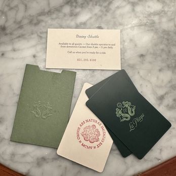 La Playa Hotel - All the cards at hand...where's my WiFi info?? - Hotels Near Me - Carmel, California
