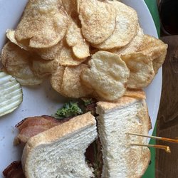 Brady's Restaurant - BLT sandwich with their homemade chips.