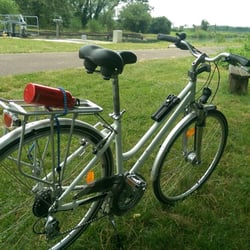 Rustine et Burette - A "randonée" bike, on the canal path south of Strasbourg.