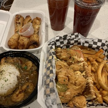 DB’s Cajun Kitchen - Small gumbo, shrimp po'boy, voodoo egg rolls, cracc juice, mosquito bite - Seafood Near Me - Las Vegas, Nevada DB’s Cajun Kitchen - Small gumbo, shrimp po'boy, voodoo egg rolls, cracc juice, mosquito bite - Seafood Near Me - Las Vegas, Nevada