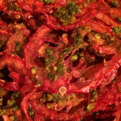 Wicked Cool Nuts - PESTO TOMATO Chips in action!