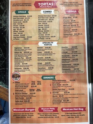 Menu photo 4 Taqueria El Mexicano Lafayette, LA