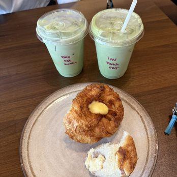 Brice's Coffee and Bake House - Matcha and strawberry griffin - Bakeries Near Me - Tulsa, Oklahoma