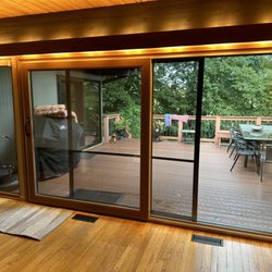 Glass and Doors Home Solutions - Wood Texture and two side color options are available.