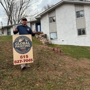 Global Painting Pro - After finishing lime wash on this brick house. - Painters Near Me - Nashville, Tennessee Global Painting Pro - After finishing lime wash on this brick house. - Painters Near Me - Nashville, Tennessee