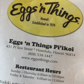 Eggs 'n Things - Breakfast & Brunch Near Me - Honolulu, Hawaii