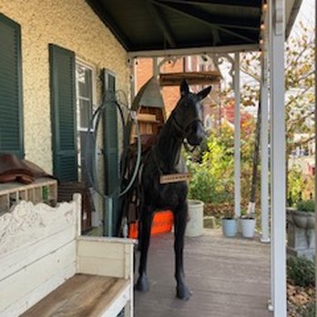Sugar Pea Vintage - Huge Antique Horse On Porch - Home Decor Near Me - Poolesville, Maryland