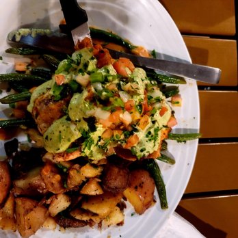 Doc's Seafood & Steaks - Chicken Fiesta served with new potatoes and fresh green beans. - Seafood Near Me - Corpus Christi, Texas Doc's Seafood & Steaks - Chicken Fiesta served with new potatoes and fresh green beans. - Seafood Near Me - Corpus Christi, Texas