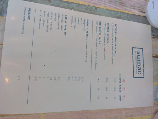 Menu photo 2 Sumac San Francisco, CA