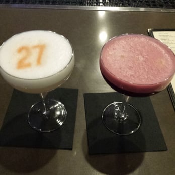 Puerto 27 Peruvian Kitchen & Pisco Bar - Pisco sour clasico and purple rain - Peruvian Near Me - Pacifica, California