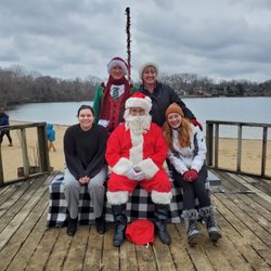 Lake Minear Beach - A visit from Santa at Christmas time
