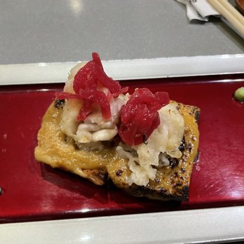 Nanzan GiroGiro - Cod soft roe, Foie gras sauce open sand, Wasabi, Dry cook Radish with beets - Japanese Near Me - Honolulu, Hawaii Nanzan GiroGiro - Cod soft roe, Foie gras sauce open sand, Wasabi, Dry cook Radish with beets - Japanese Near Me - Honolulu, Hawaii